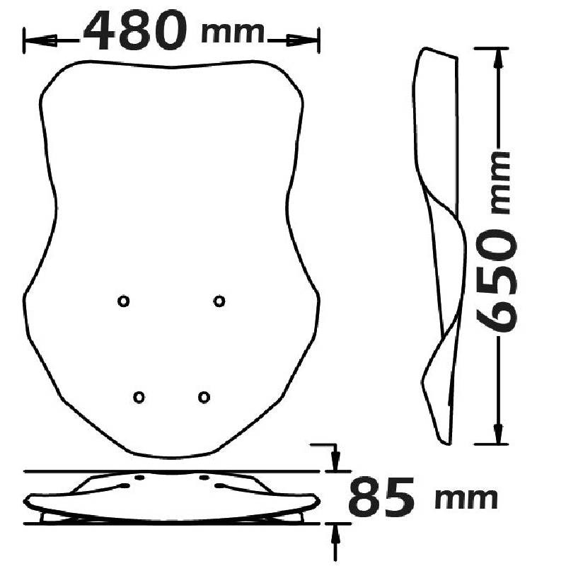 Parabrisas classic transparente HONDA x-adv 750 17-20